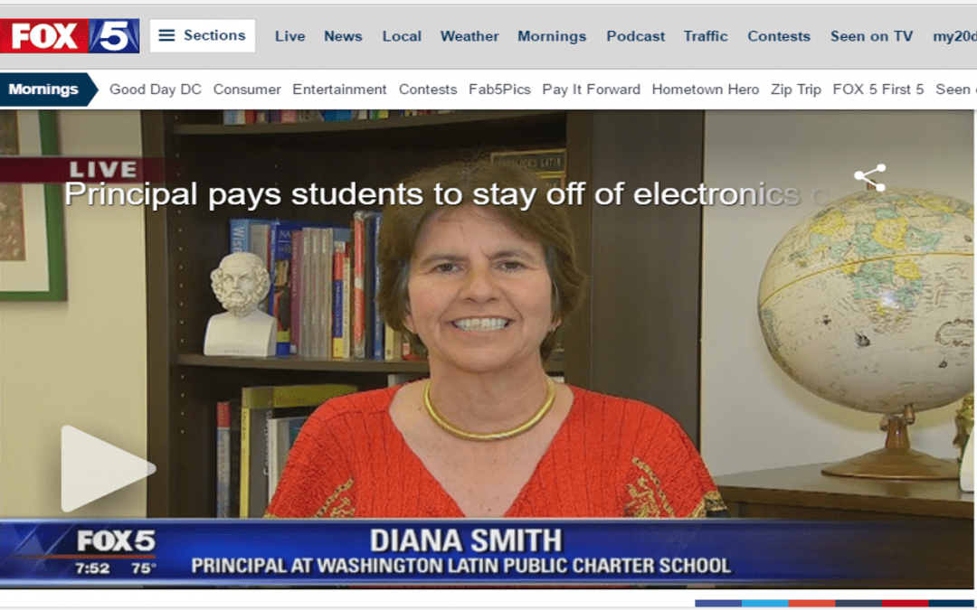 Fox 5 News: Principal Smith interviewed on No-Tech-Tuesday